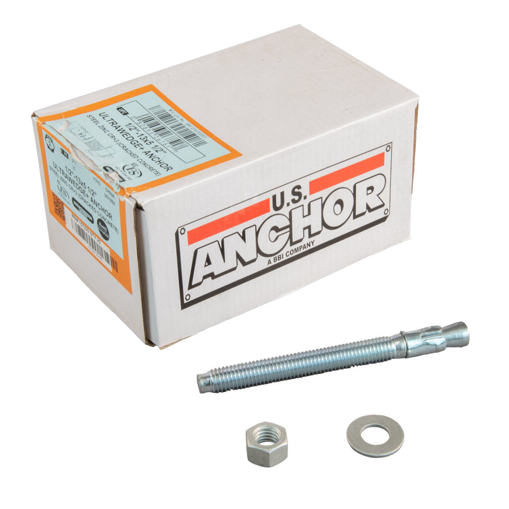 Ultrawedge 1/2"-13 x 5 1/2" Zinc Plated Steel Wedge Anchor Box of 25