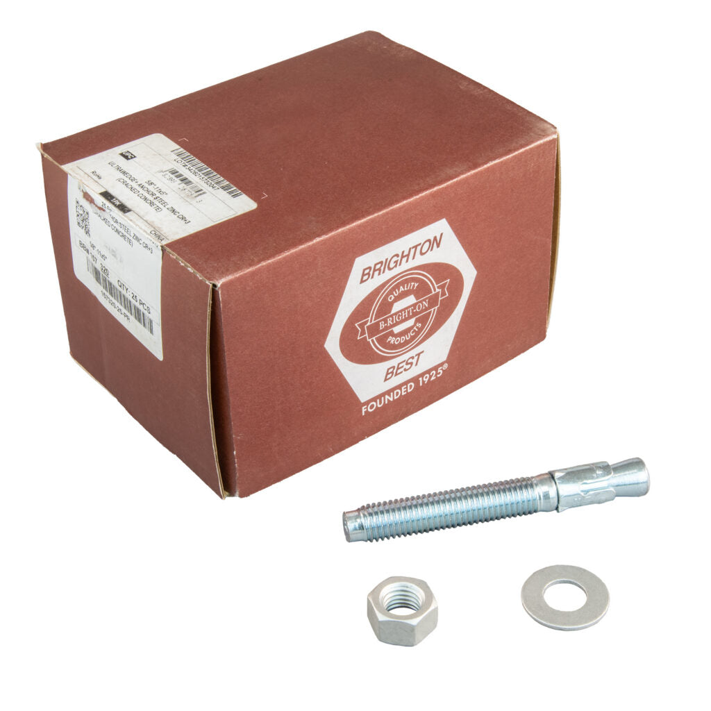 Ultrawedge 5/8"-11 x 5" Zinc Plated Steel Wedge Anchor Box of 25