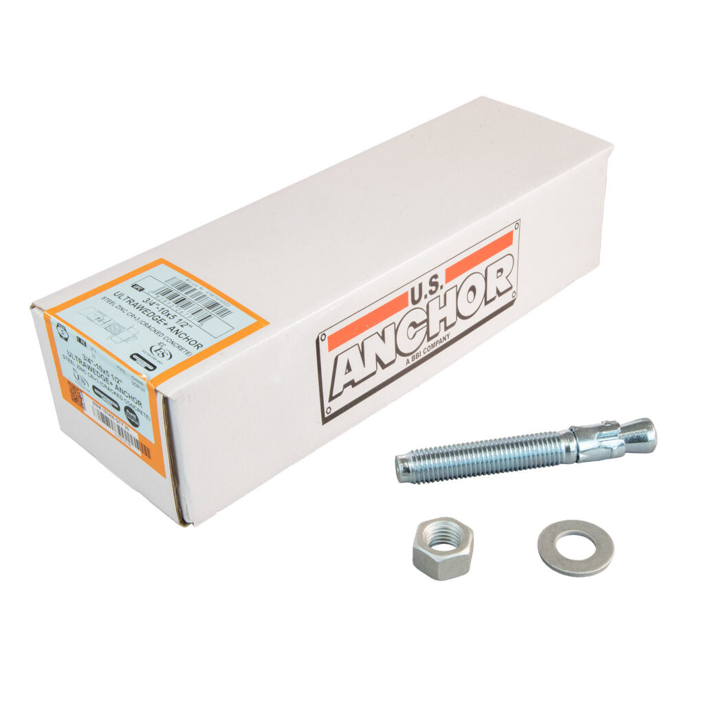 Ultrawedge 3/4"-10 x 5 1/2" Zinc Plated Steel Wedge Anchor Box of 20