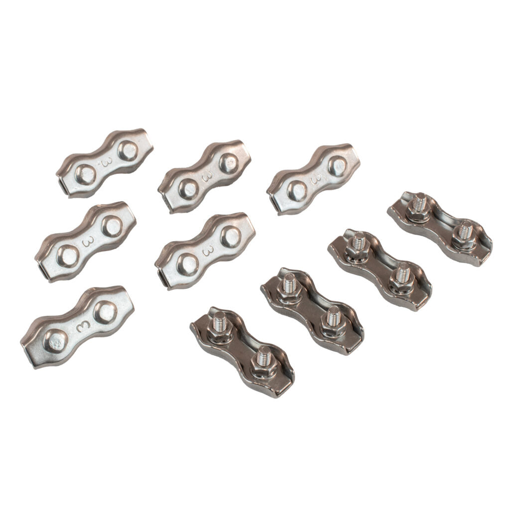 Duplex Wire Rope Clamp - Large - 10pk - Rotary - N63-1