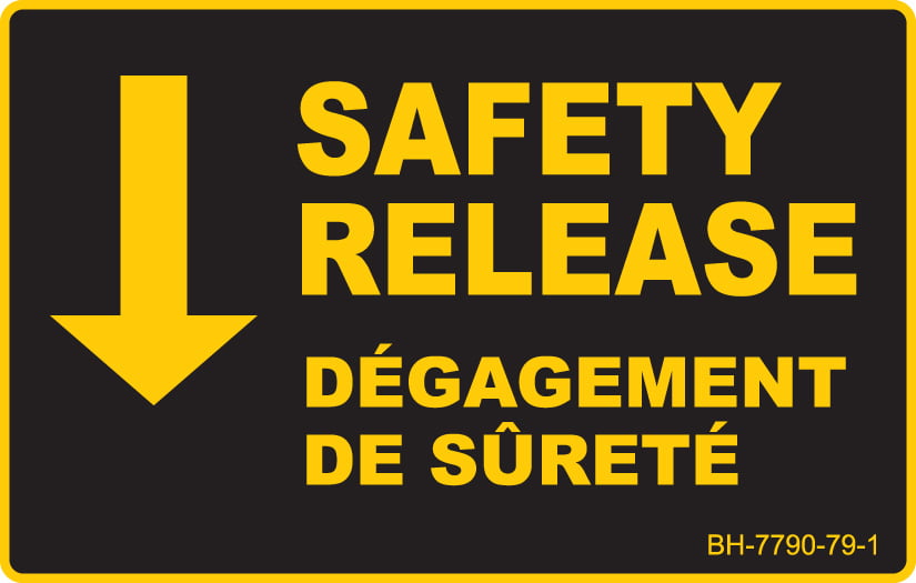 Wheeltronic 6-3035 "Safety Release" Decal
