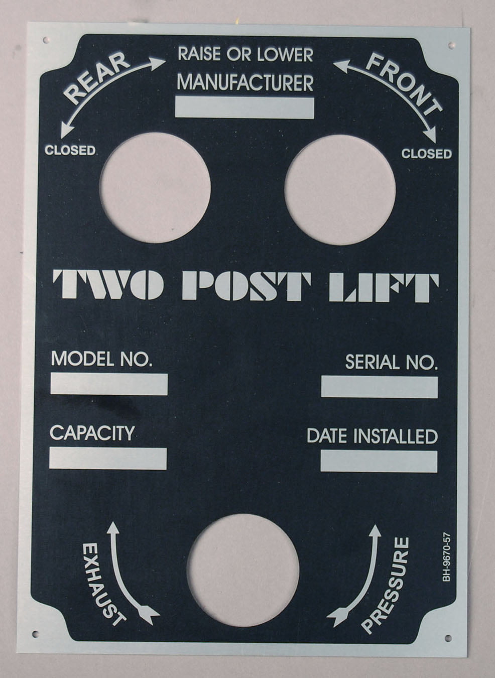 Nameplate EC-102 Std - Weaver - S-12260