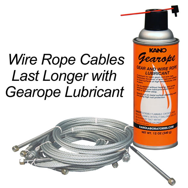All Hoists 12 oz. can Gearope-Wire Rope Cables Last Longer