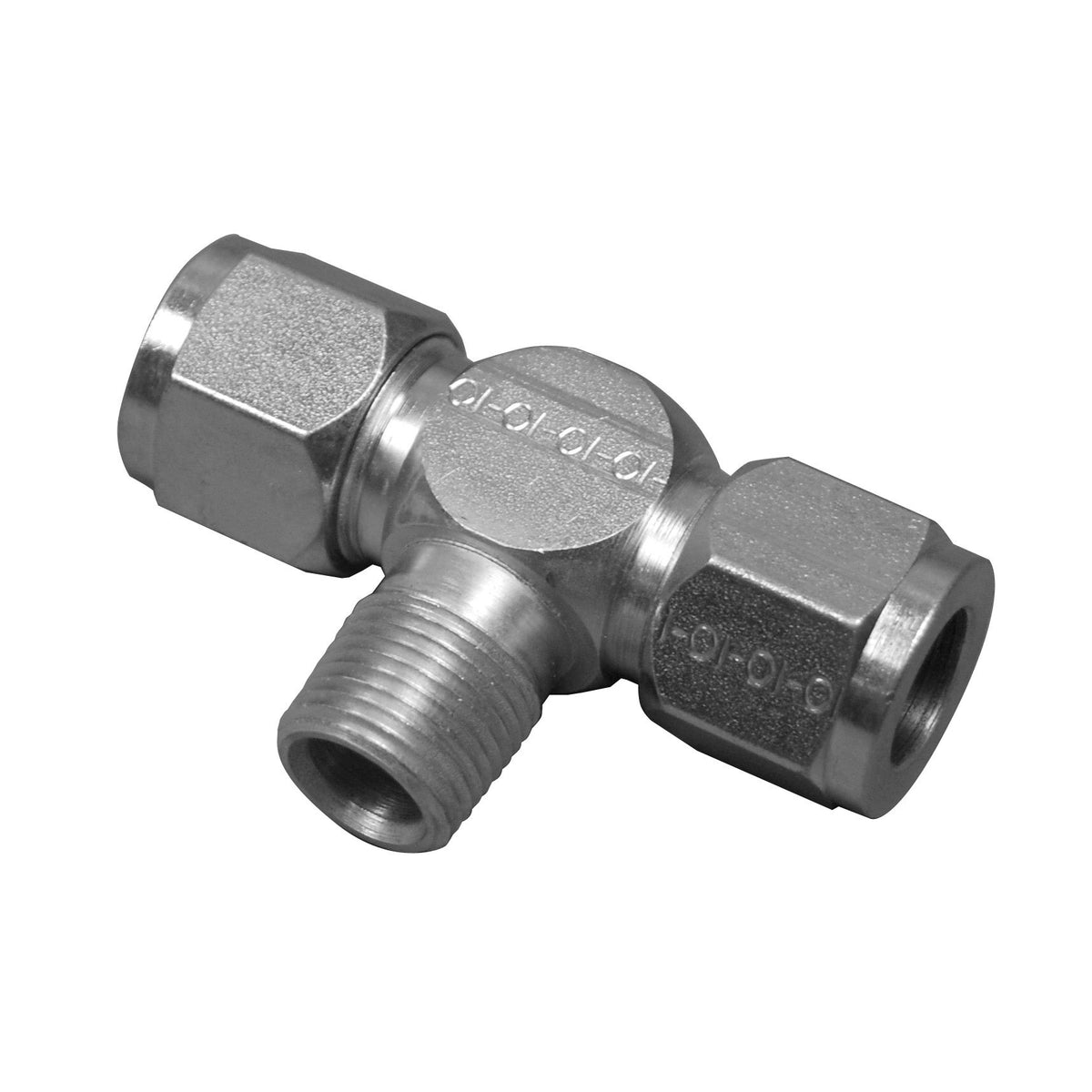 LENZ 600-10-10-8 M Br Tee, 5/8 Tube - 5/8 Tube - 1/2 M Pipe