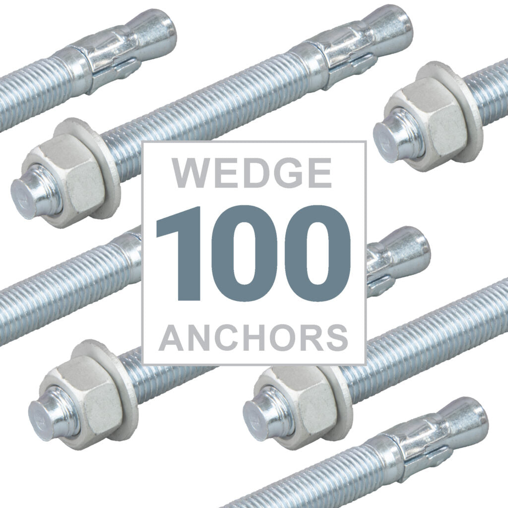 Ultrawedge 3/8"-16 x 3 3/4" Zinc Plated Steel Wedge Anchor Box of 100