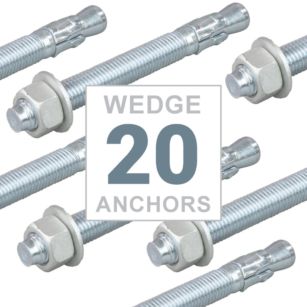 Ultrawedge 5/8"-11 x 8 1/2" Zinc Plated Steel Wedge Anchor Box of 20