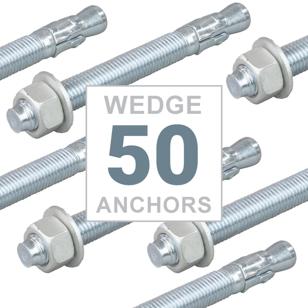 Ultrawedge 3/8"-16 x 5" Zinc Plated Steel Wedge Anchor Box of 50