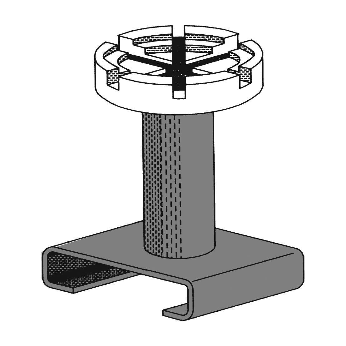 6" Slip-On Height Ext LDRND - Nussbaum
