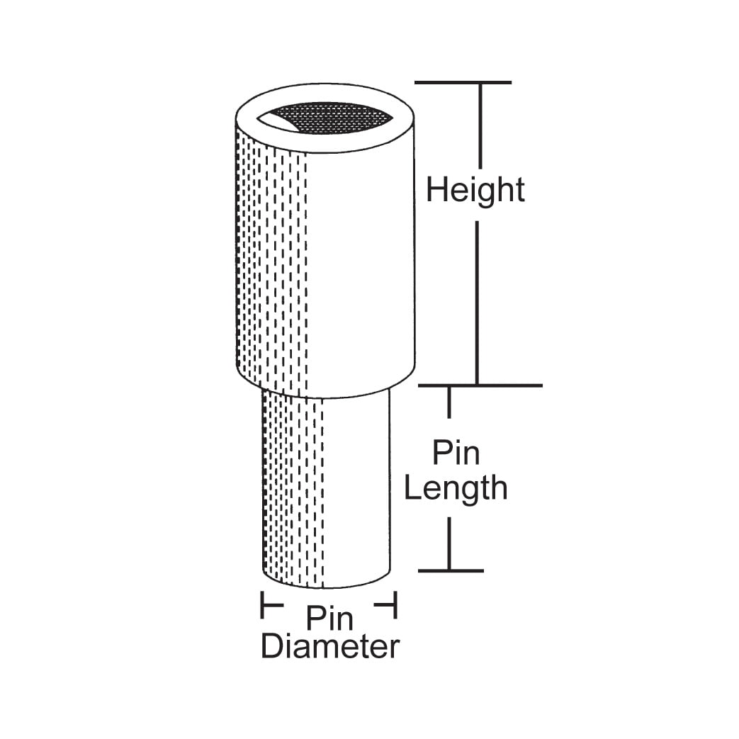 Type NS 4" Nesting Height Ext 1-1/4" pin