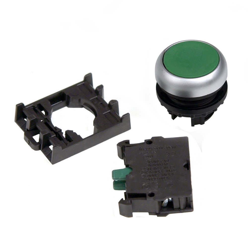Up Push Button Switch Assembly, Green - Challenger - 17101-4G