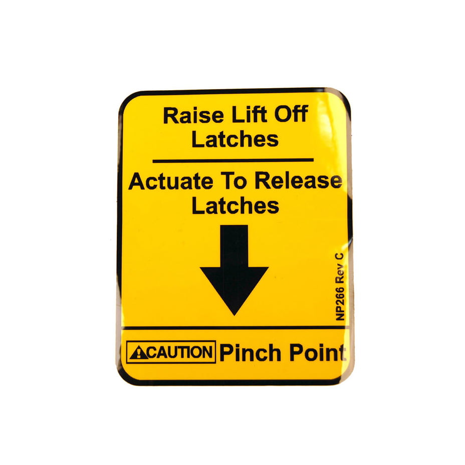 Latch Name Plate Decal - Rotary - NP266