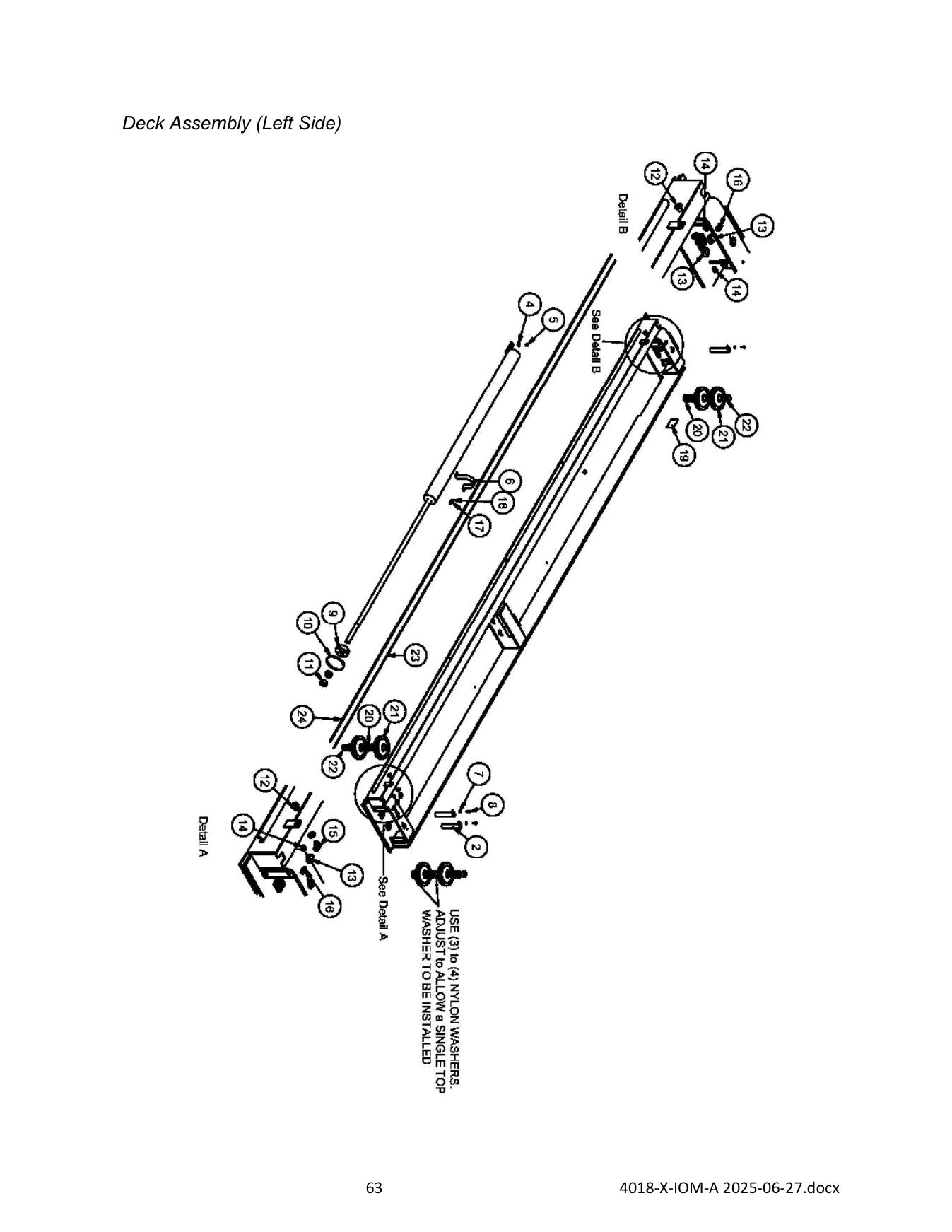Challenger 4018X parts diagram — this part is item 21 (Deck Assembly (Left Side))