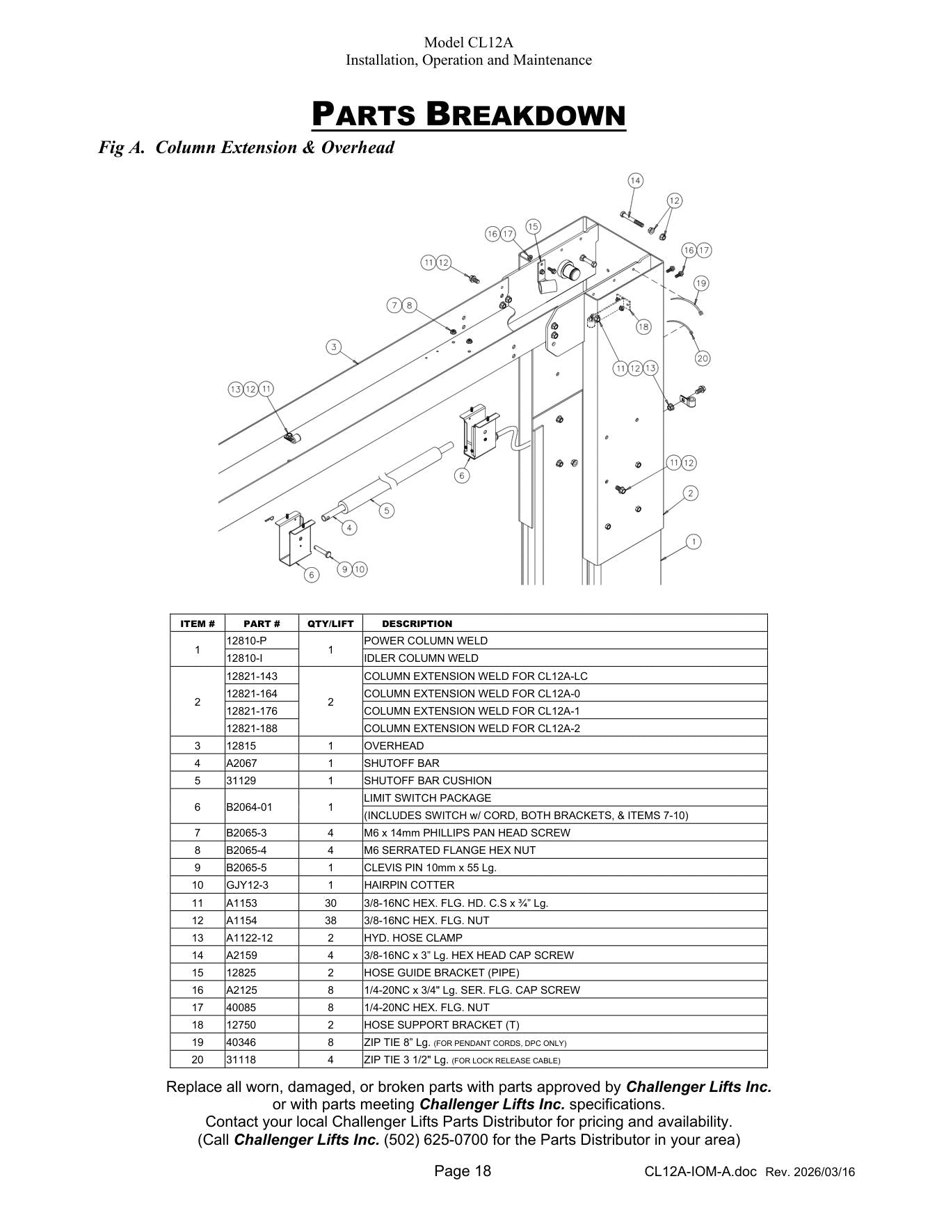 Challenger CL12A parts diagram — this part fits the CL12A