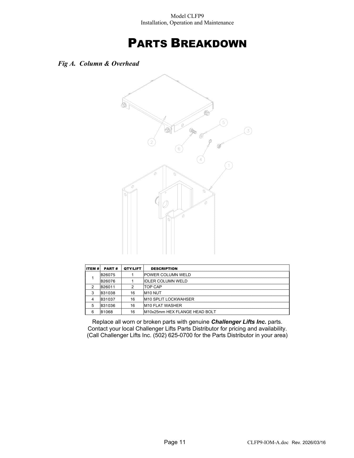Challenger CLFP9 parts diagram — this part fits the CLFP9
