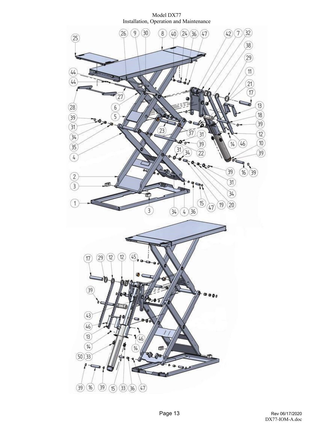 Challenger DX77 parts diagram — this part fits the DX77