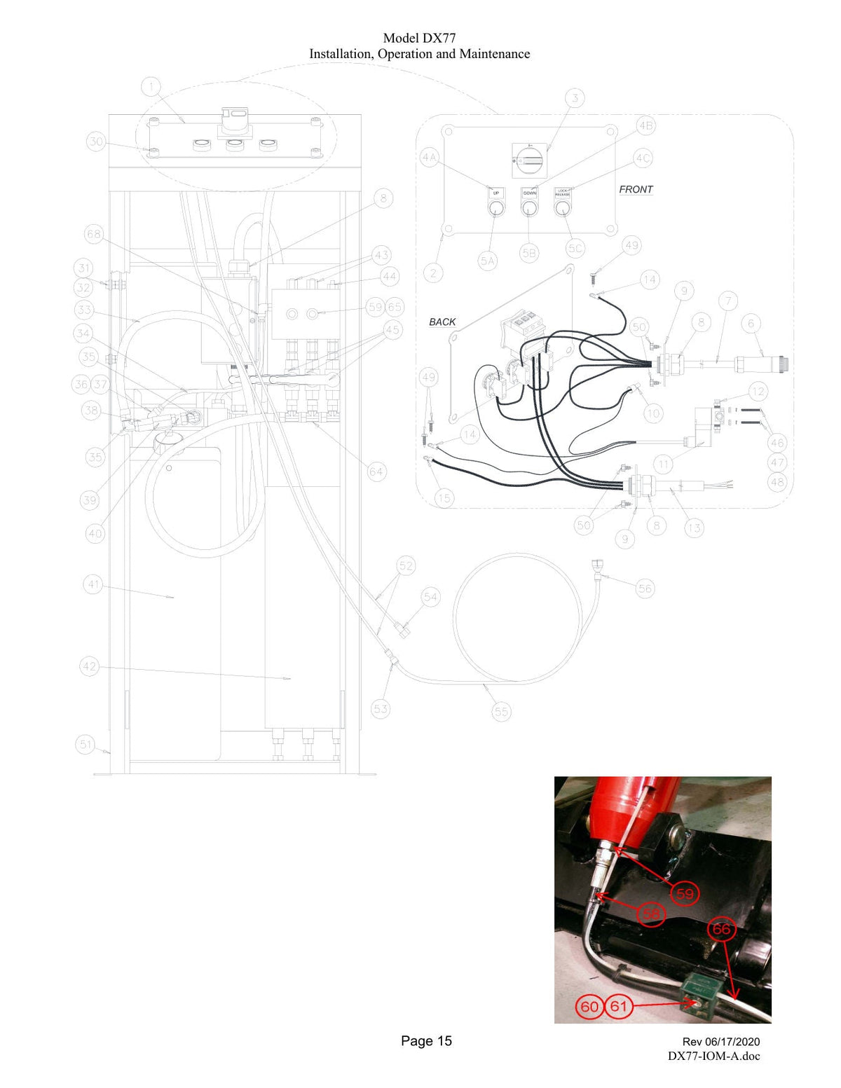 Challenger DX77 parts diagram — this part is item 8 (PARTS BREAKDOWN (cont.))