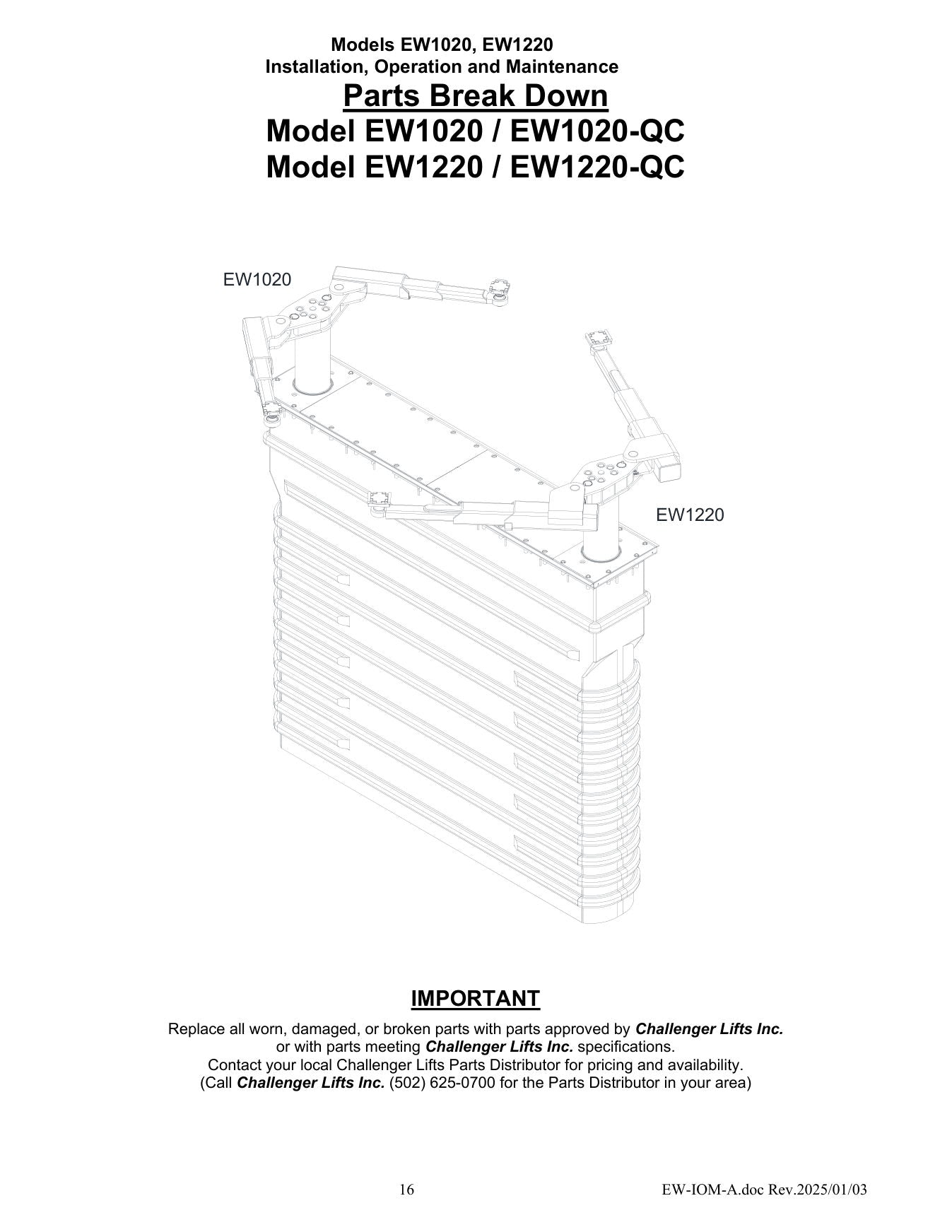 Challenger EW parts diagram — this part fits the EW