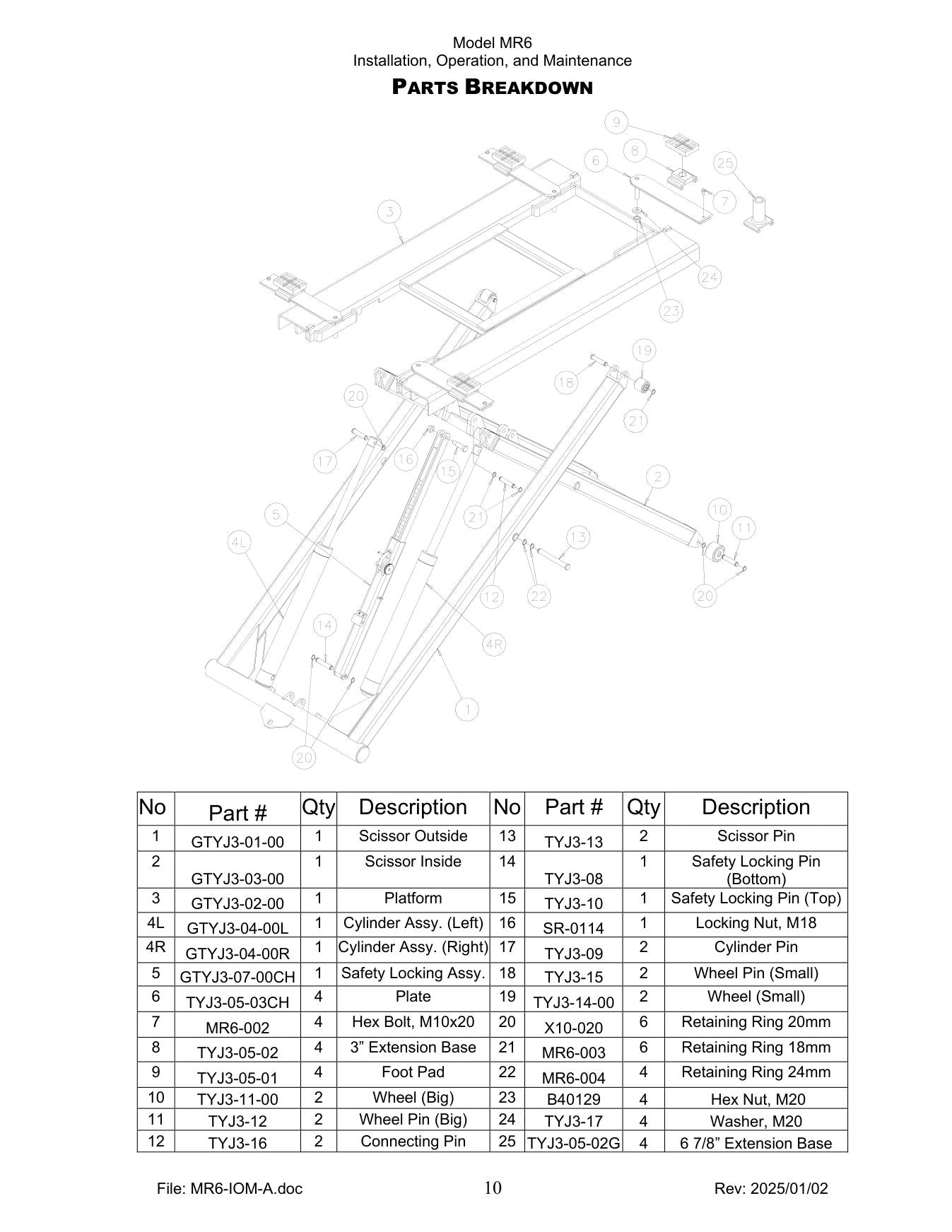 Challenger MR6 parts diagram — this part fits the MR6