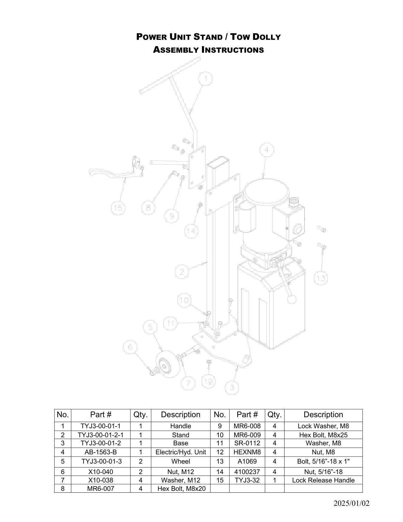 Challenger MR6 parts diagram — this part is item 10 (POWER UNIT STAND / TOW DOLLY)