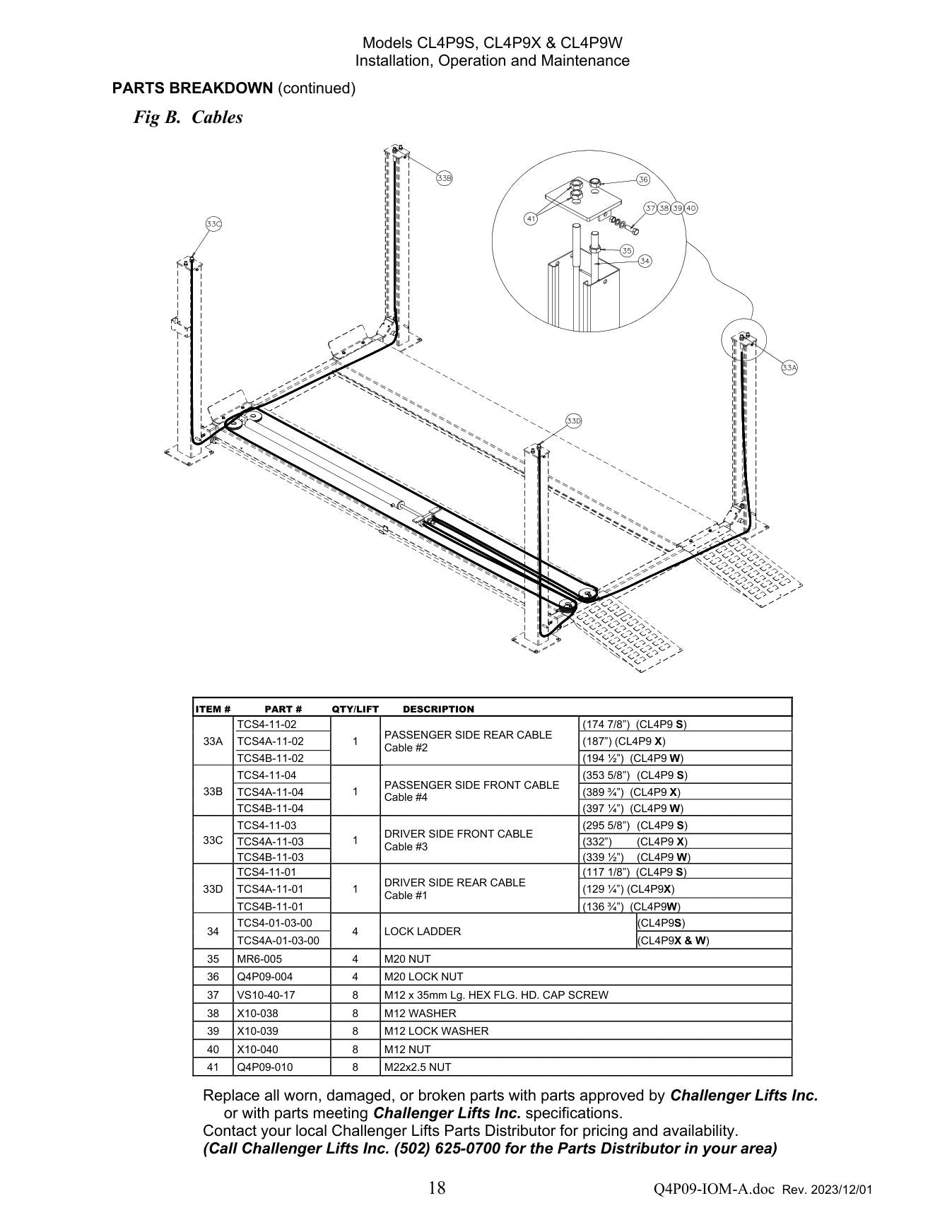 Challenger Q4P09 parts diagram