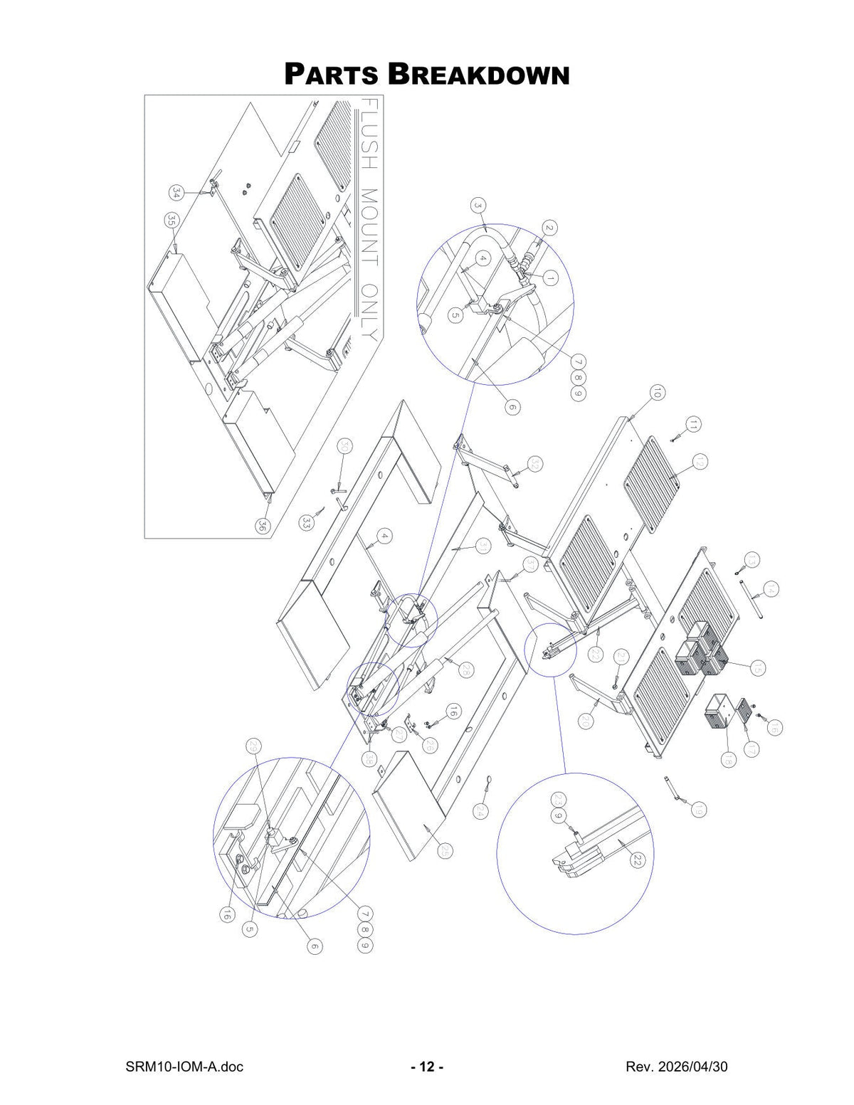Challenger SRM10 parts diagram — this part is item 6 (PARTS BREAKDOWN)