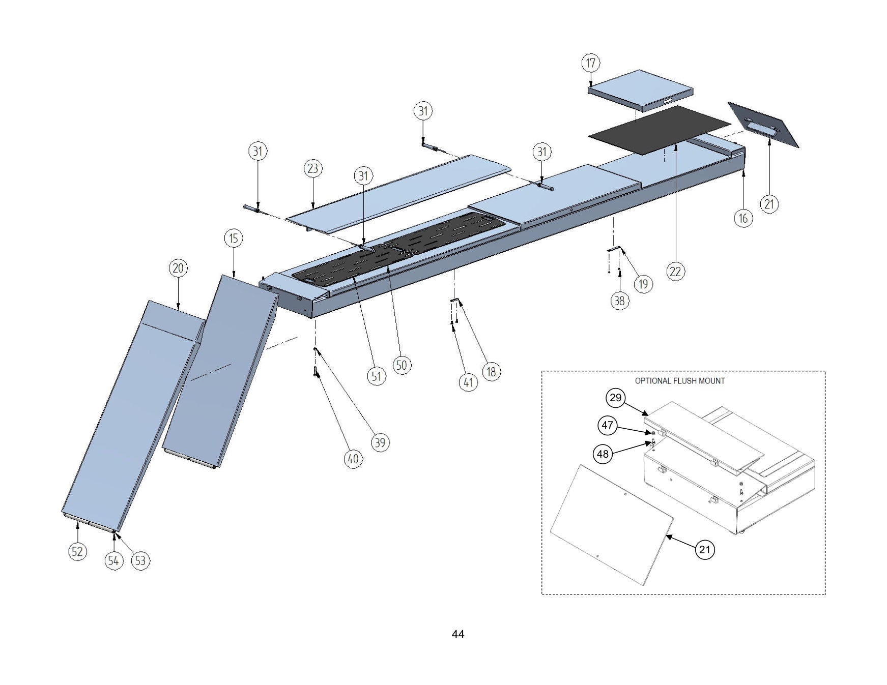 Challenger SX14 parts diagram — this part is item 23 (PARTS BREAKDOWN (cont.))