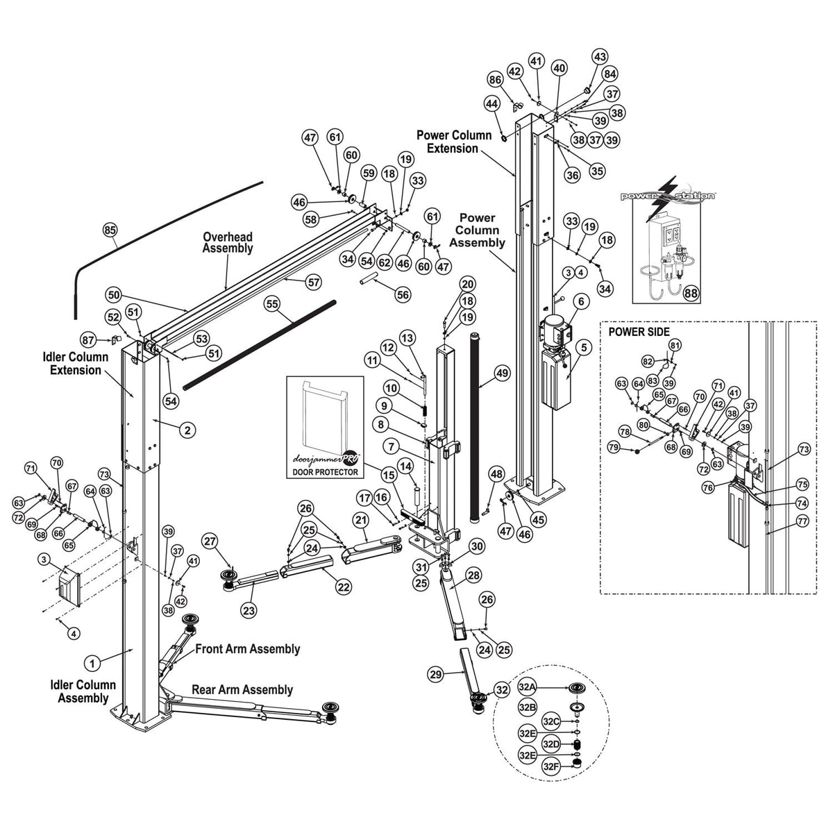 Challenger E10 parts diagram — this part is item 68 (Full Assembly)