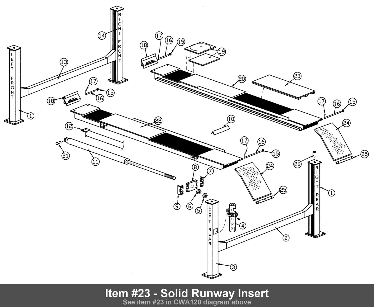 Item #23 - Solid Runway Insert
