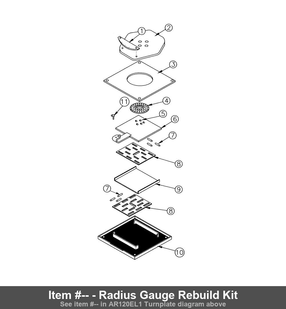 Item #-- - Radius Gauge Rebuild Kit