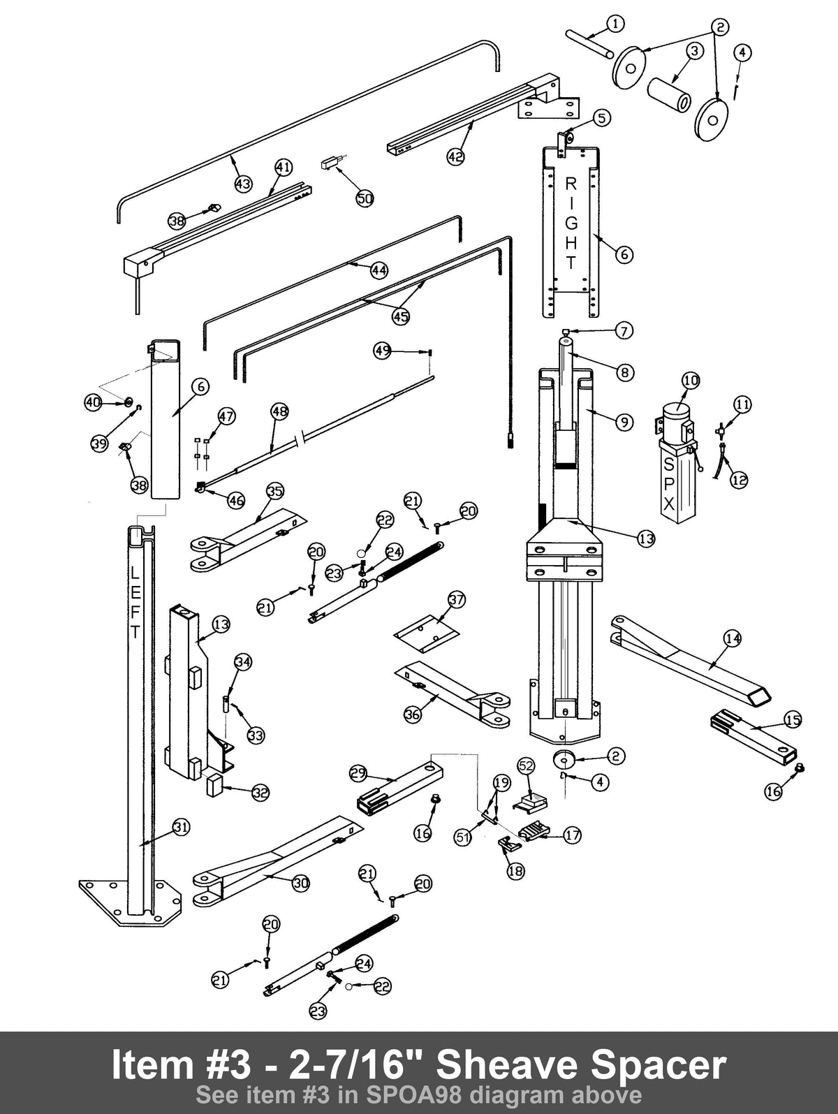Item #3 - 2-7/16" Sheave Spacer