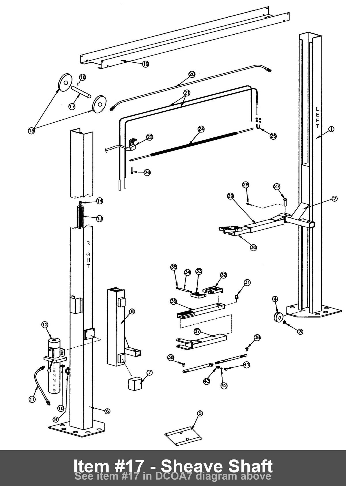 Item #17 - Sheave Shaft