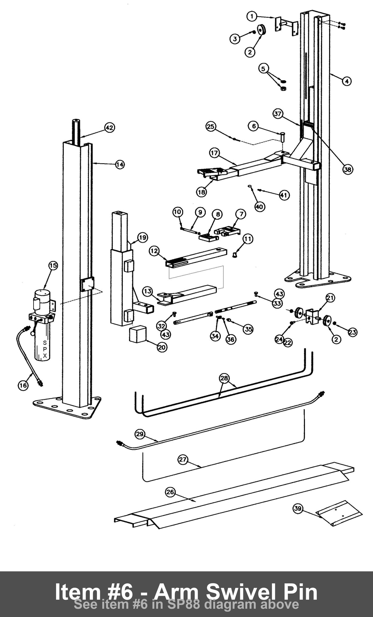 Item #6 - Arm Swivel Pin