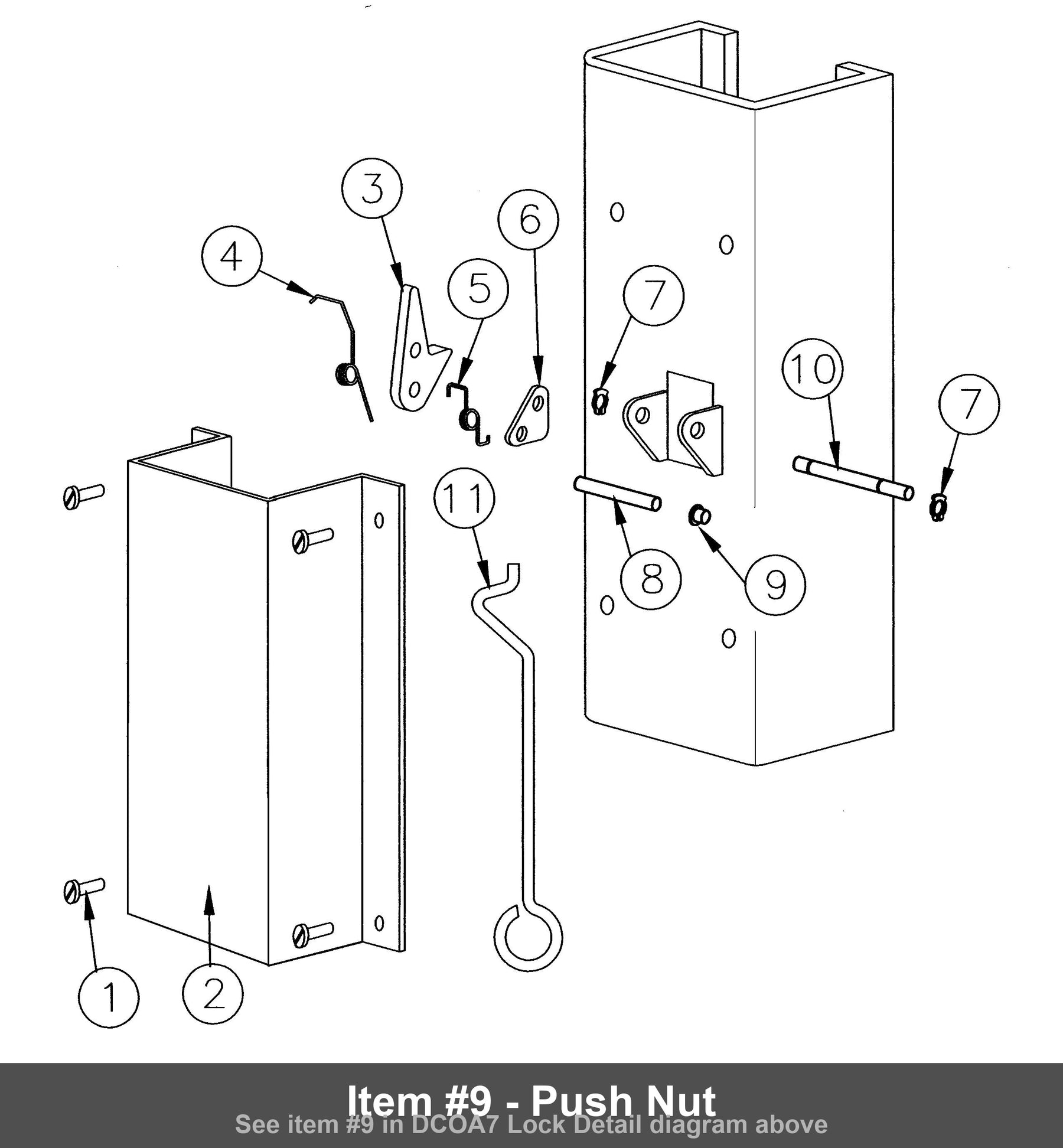 Item #9 - Push Nut