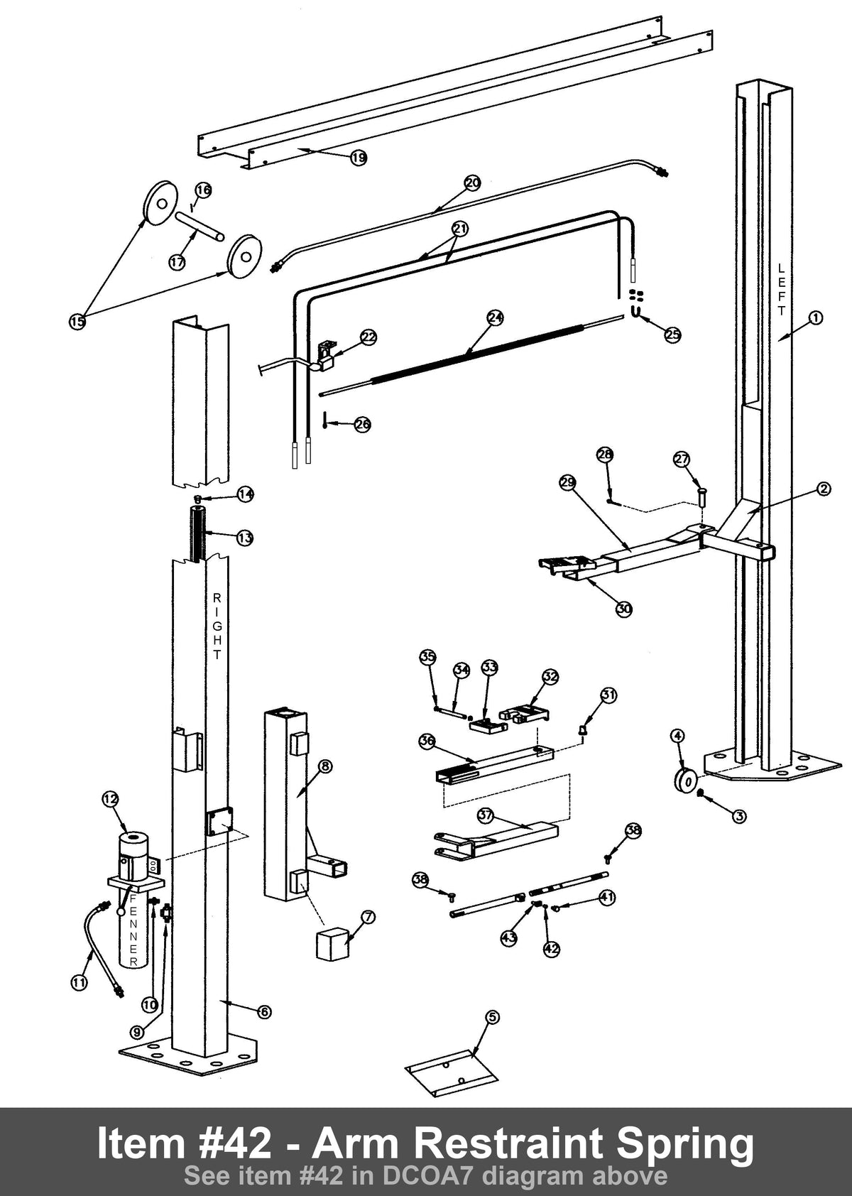 Item #42 - Arm Restraint Spring