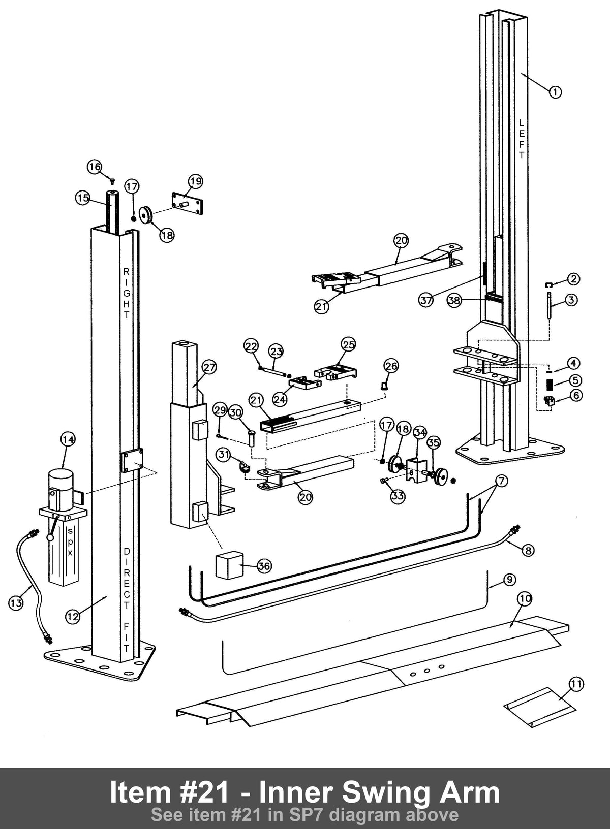 Item #21 - Inner Swing Arm