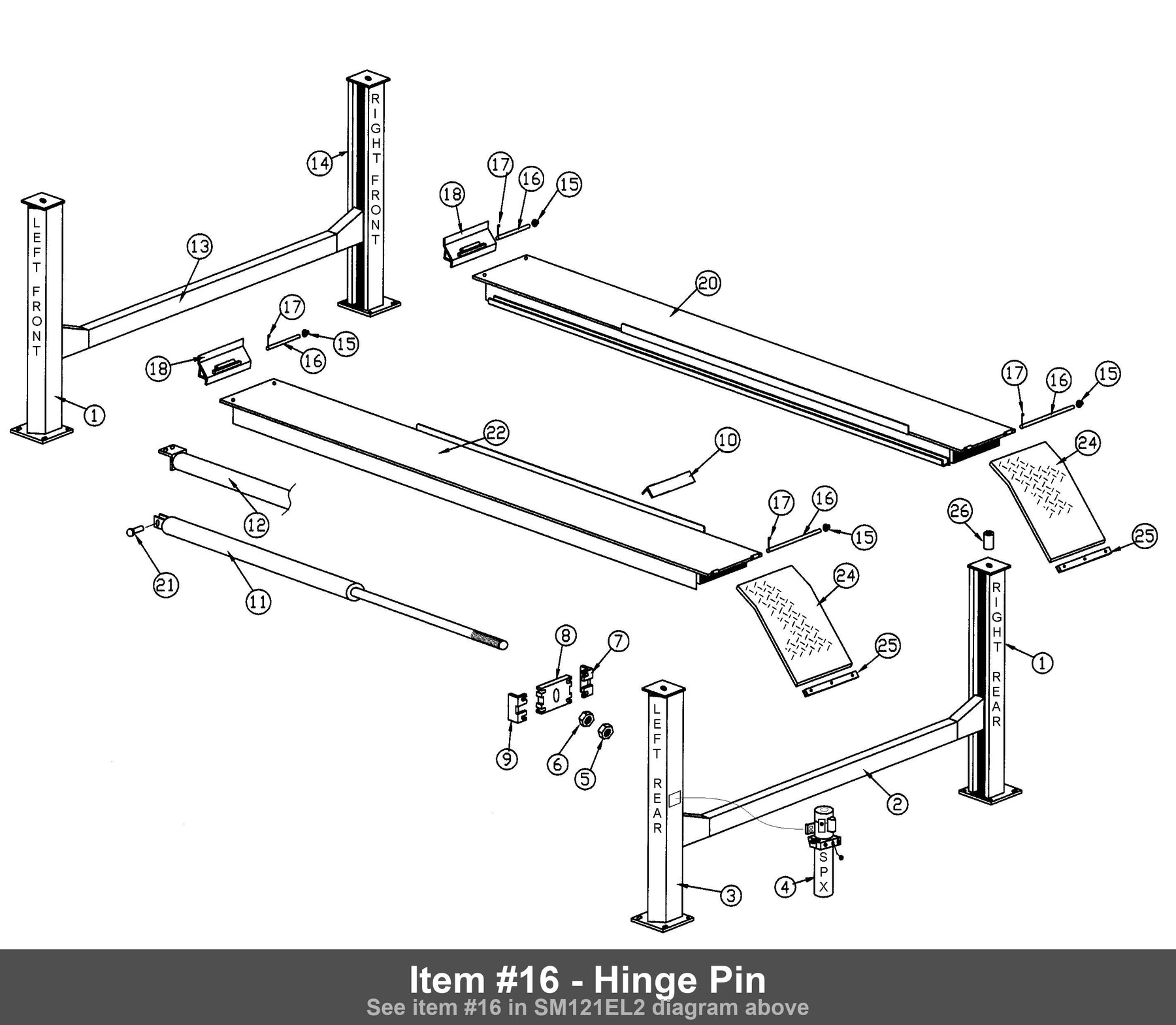 Item #16 - Hinge Pin