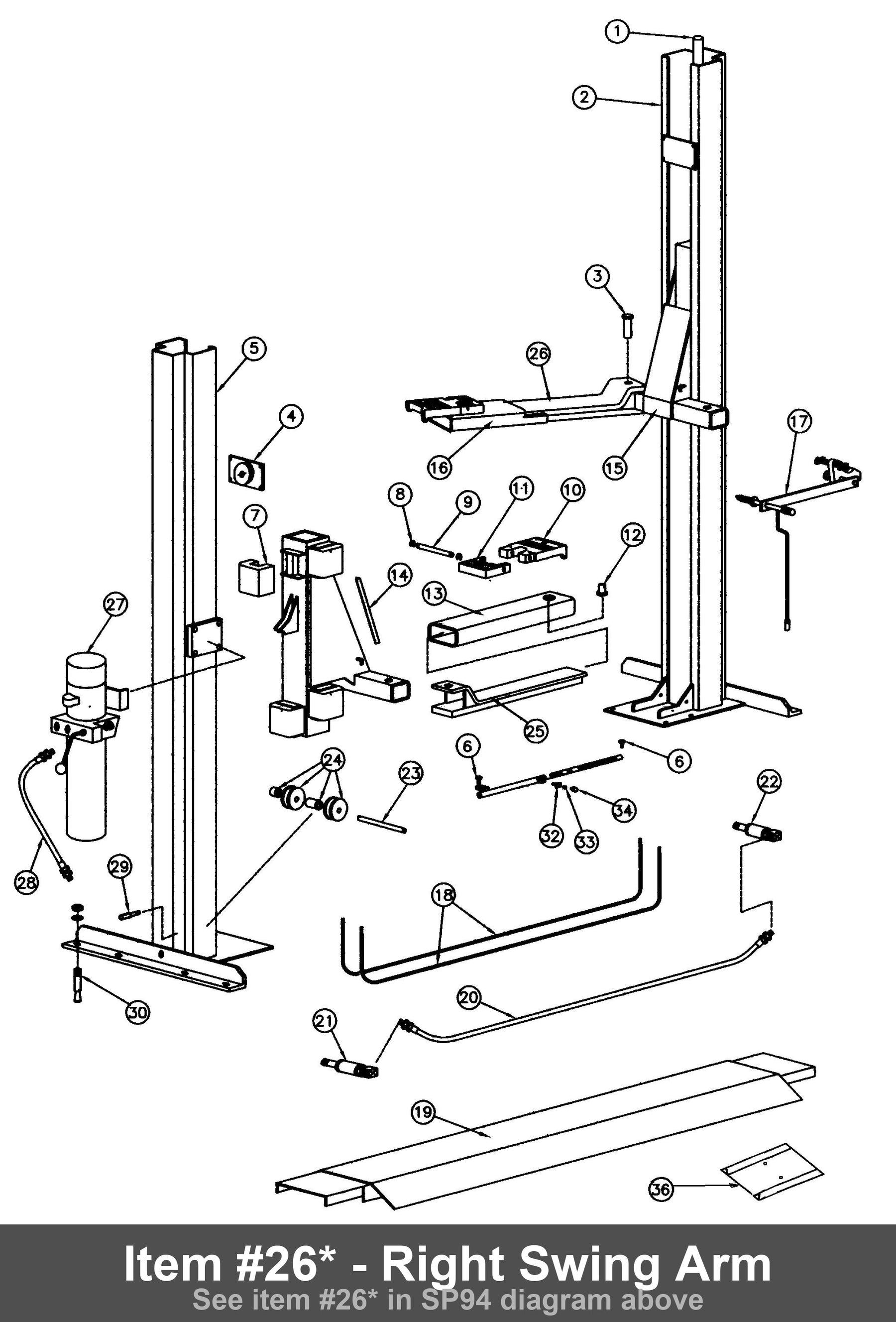 Item #26* - Right Swing Arm