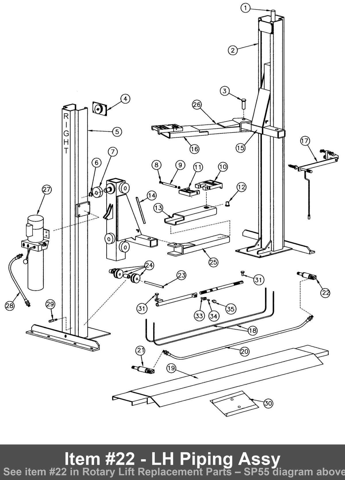 Item #22 - LH Piping Assy