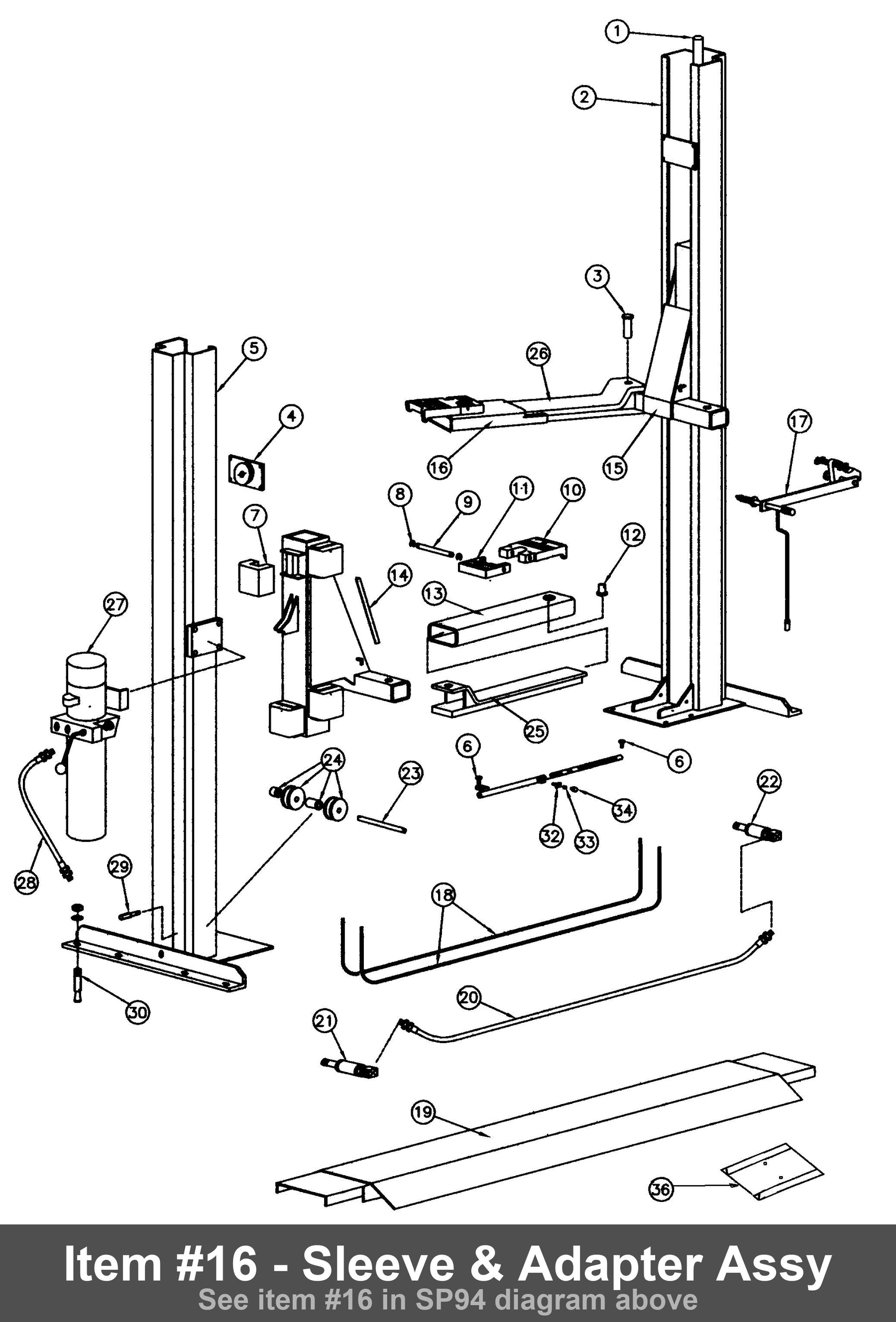 Item #16 - Sleeve & Adapter Assy