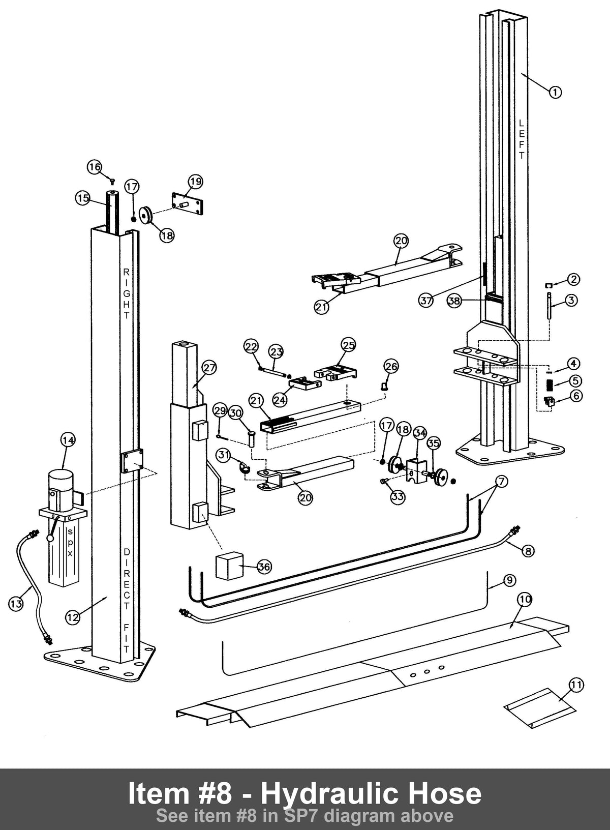 Item #8 - Hydraulic Hose
