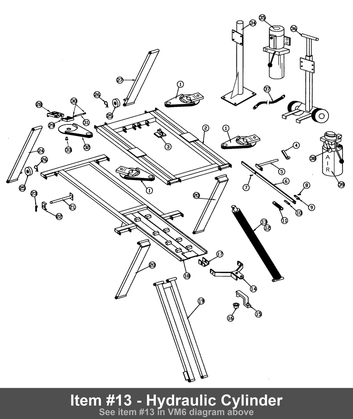 Item #13 - Hydraulic Cylinder