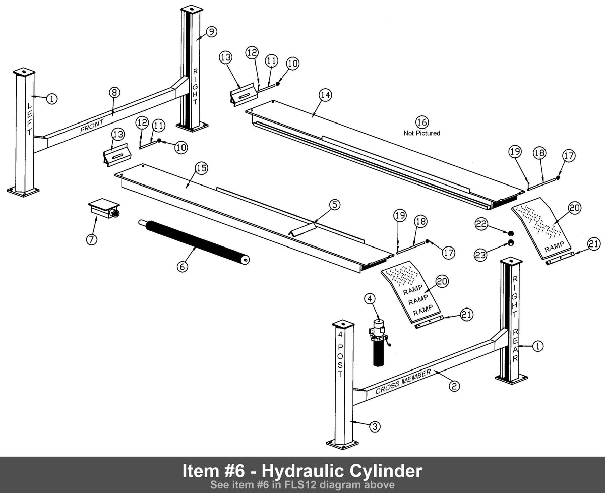 Item #6 - Hydraulic Cylinder