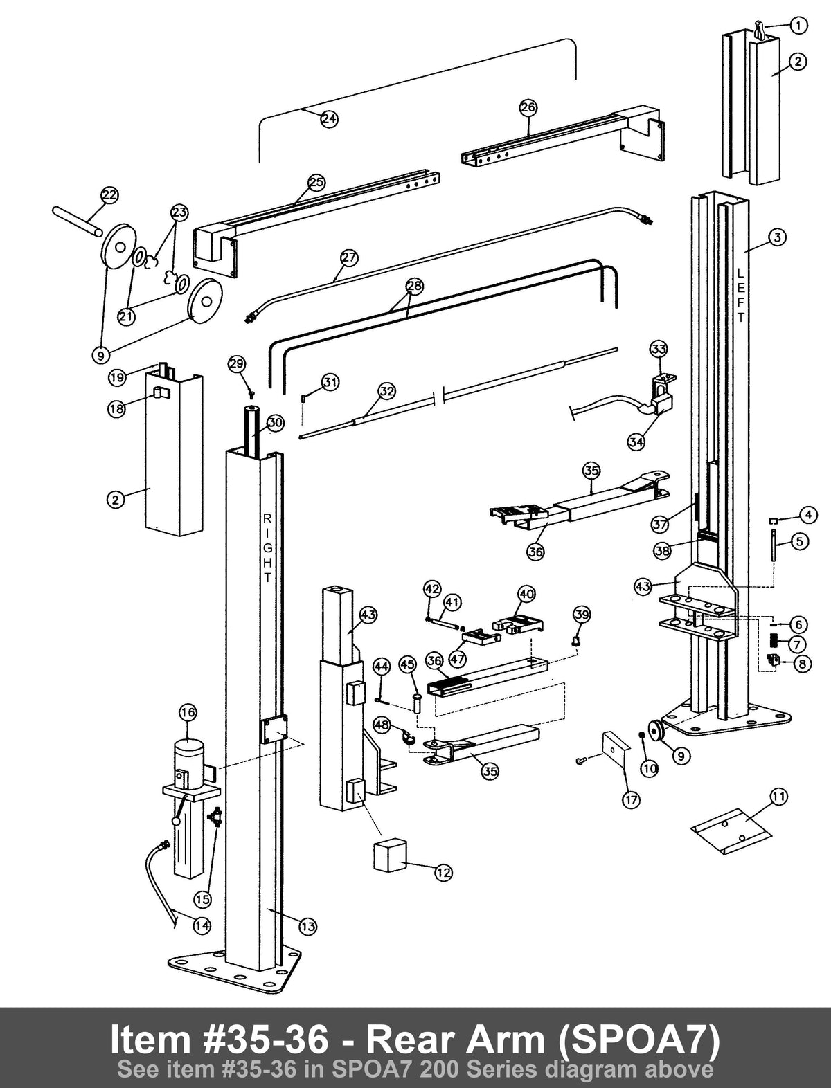 Item #35-36 - Rear Arm (SPOA7)
