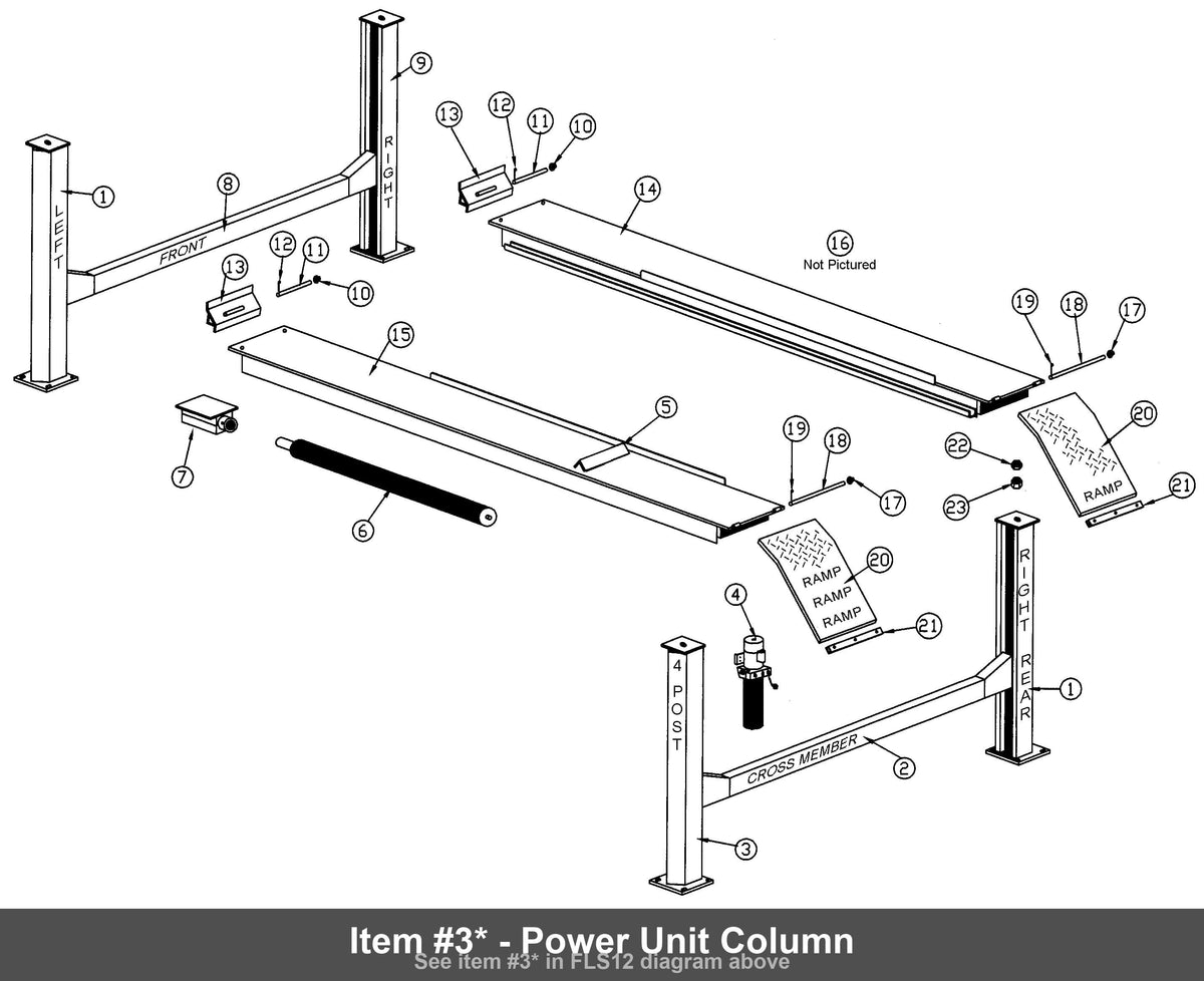 Item #3* - Power Unit Column