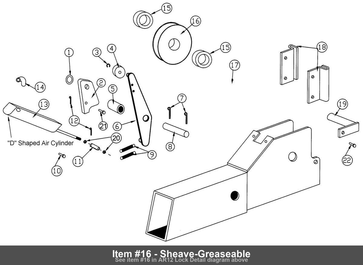 Sheave-Greaseable - Rotary FC5804-2x