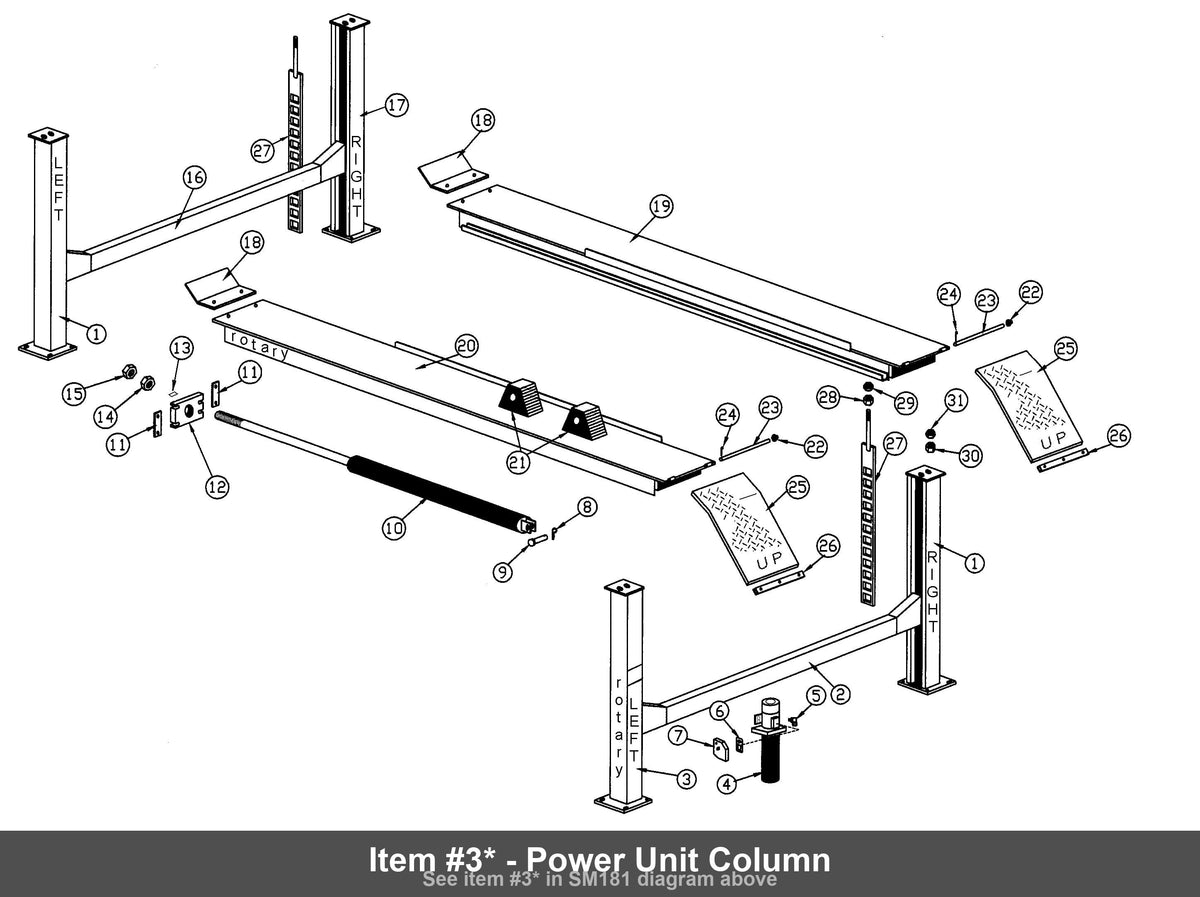 Item #3* - Power Unit Column