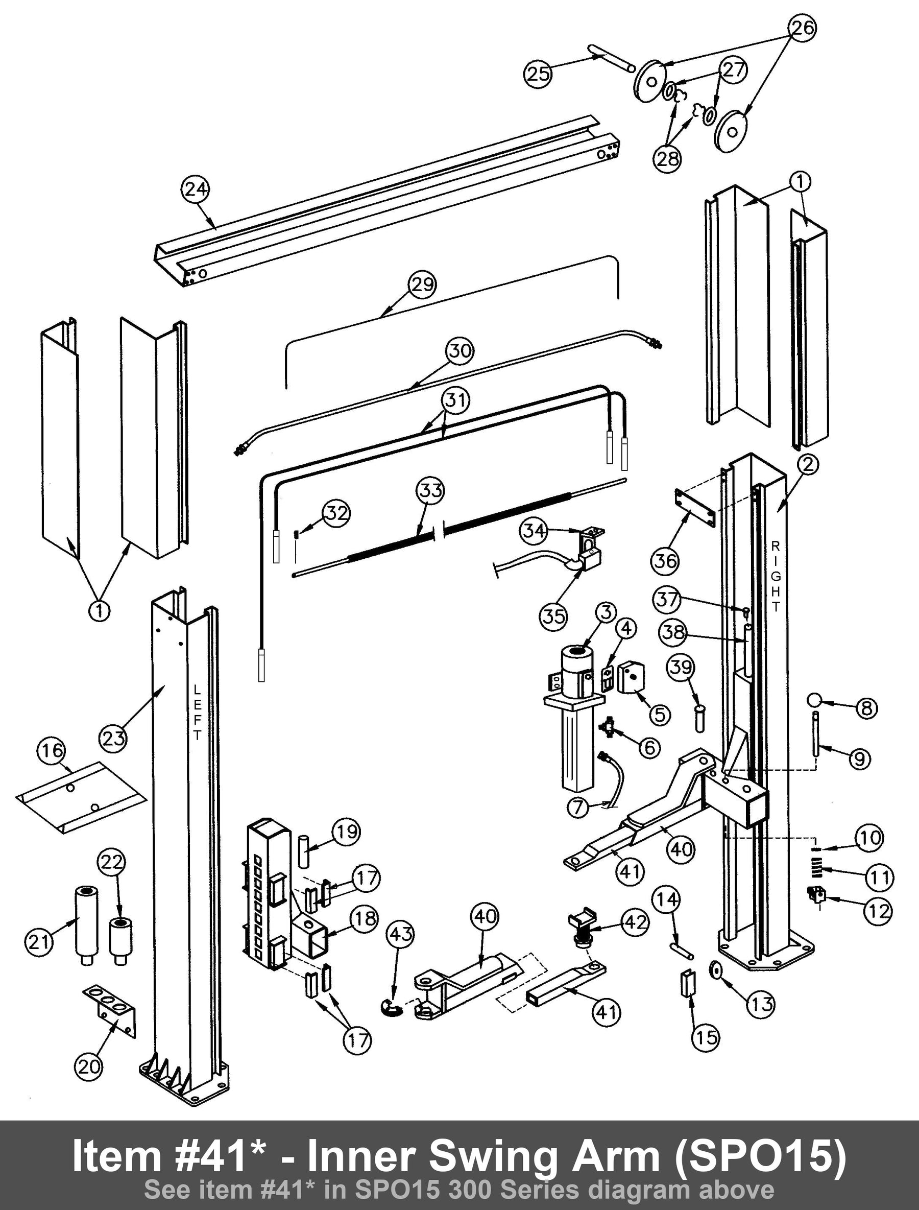 Item #41* - Inner Swing Arm (SPO15)