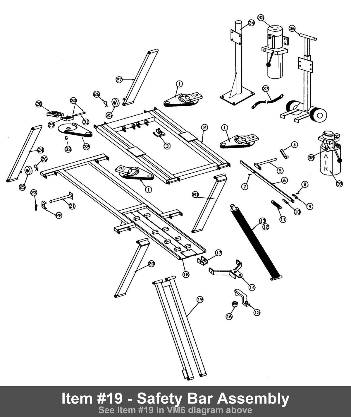 Item #19 - Safety Bar Assembly