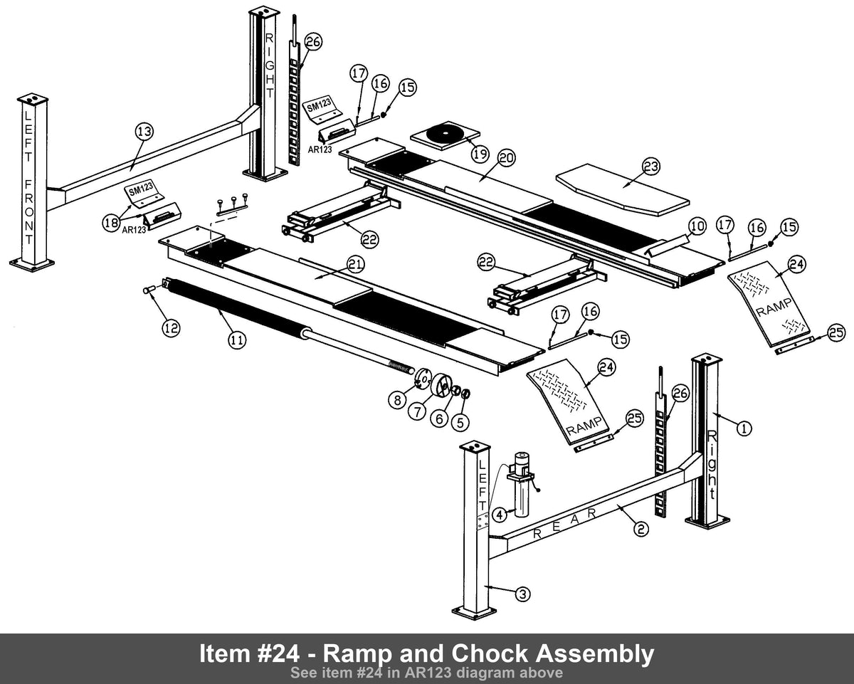Item #24 - Ramp and Chock Assembly