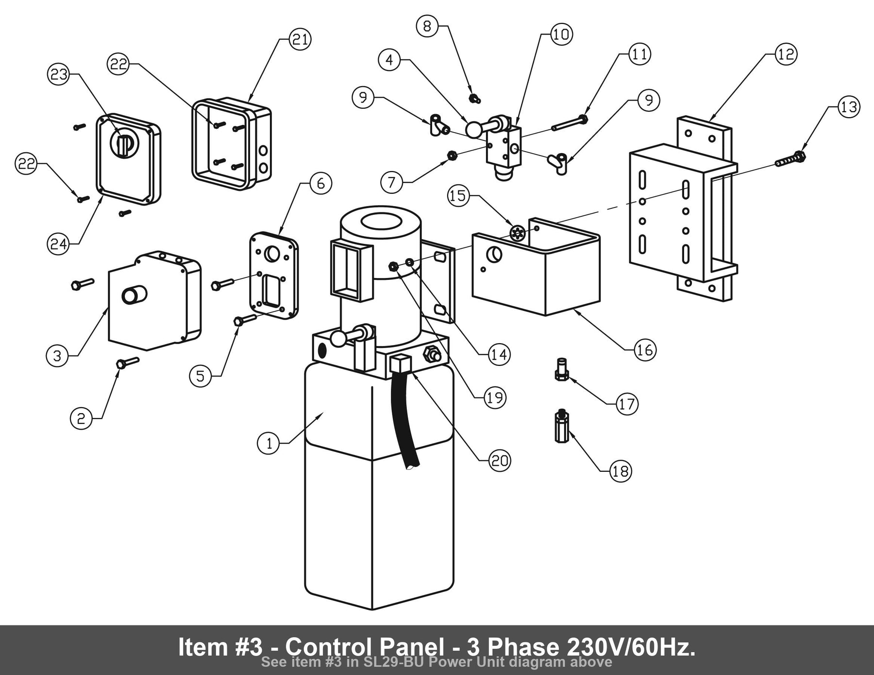 Item #3 - Control Panel - 3 Phase 230V/60Hz.